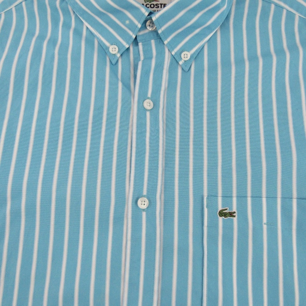 Lacoste Blue White Button Down